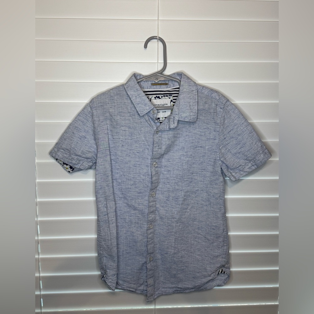 Denim & Flower Heather Gray Button Down Shirt